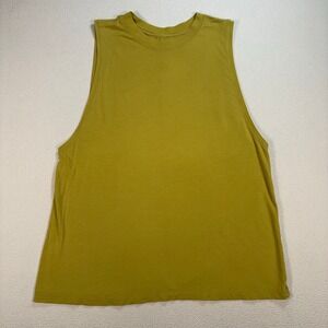 Lululemon All Yours Tank Top Womens 10* Yellow Soft Stretch Logo Gym Run Workout
